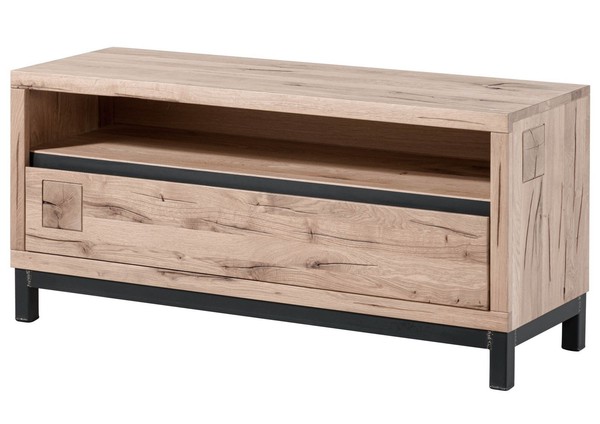 Tv Lowboard Sideboard Villanders Tv-Board #212 Wildeiche Massiv GeöLt Wuchsrisse-image
