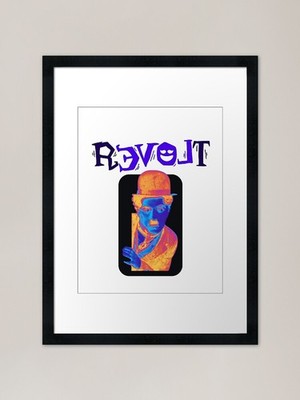 Revolte mit dem Geist von Charlie Ch gerahmtes Wandbild Poster Leinwanddruck Bild