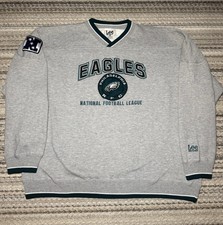 Vintage 90s Philadelphia Eagles Sweatshirt Lee Sport Adult Large Gray Pullover