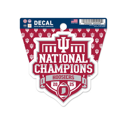 2025 2026 CFP NCAA National Champions Indiana Hoosiers Clean Cut Decal