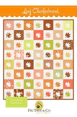 Fig Tree LEAF CHECKERBOARD Fat Quarter Quilt Pattern