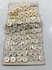 ANTIQUE MOTHER OF PEARL BUTTONS, 5 LARGE PINWHEEL DESIGN & AROUND 80 SMALLER — photo 4