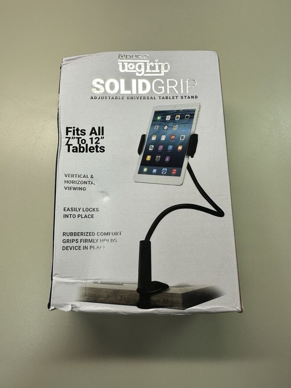 Aduro SolidGrip Adjustable Universal 7-12" Tablet Stand UNI-TABGRP-01 - BLACK