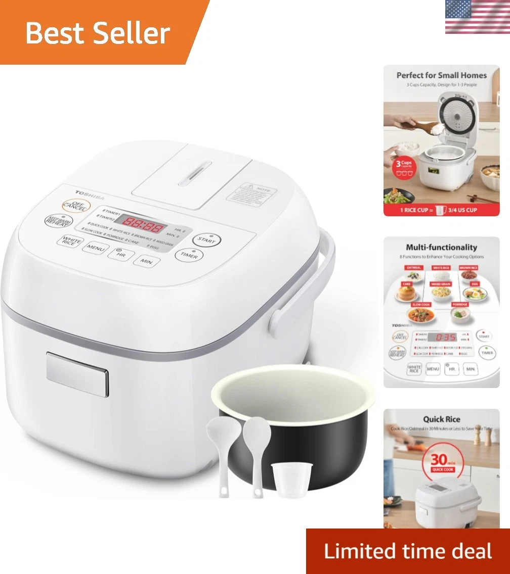 Mini Rice Cooker, 3 Cups Uncooked Small Rice Cooker, Steamer & Warmer, With F...
Opens in a new wind