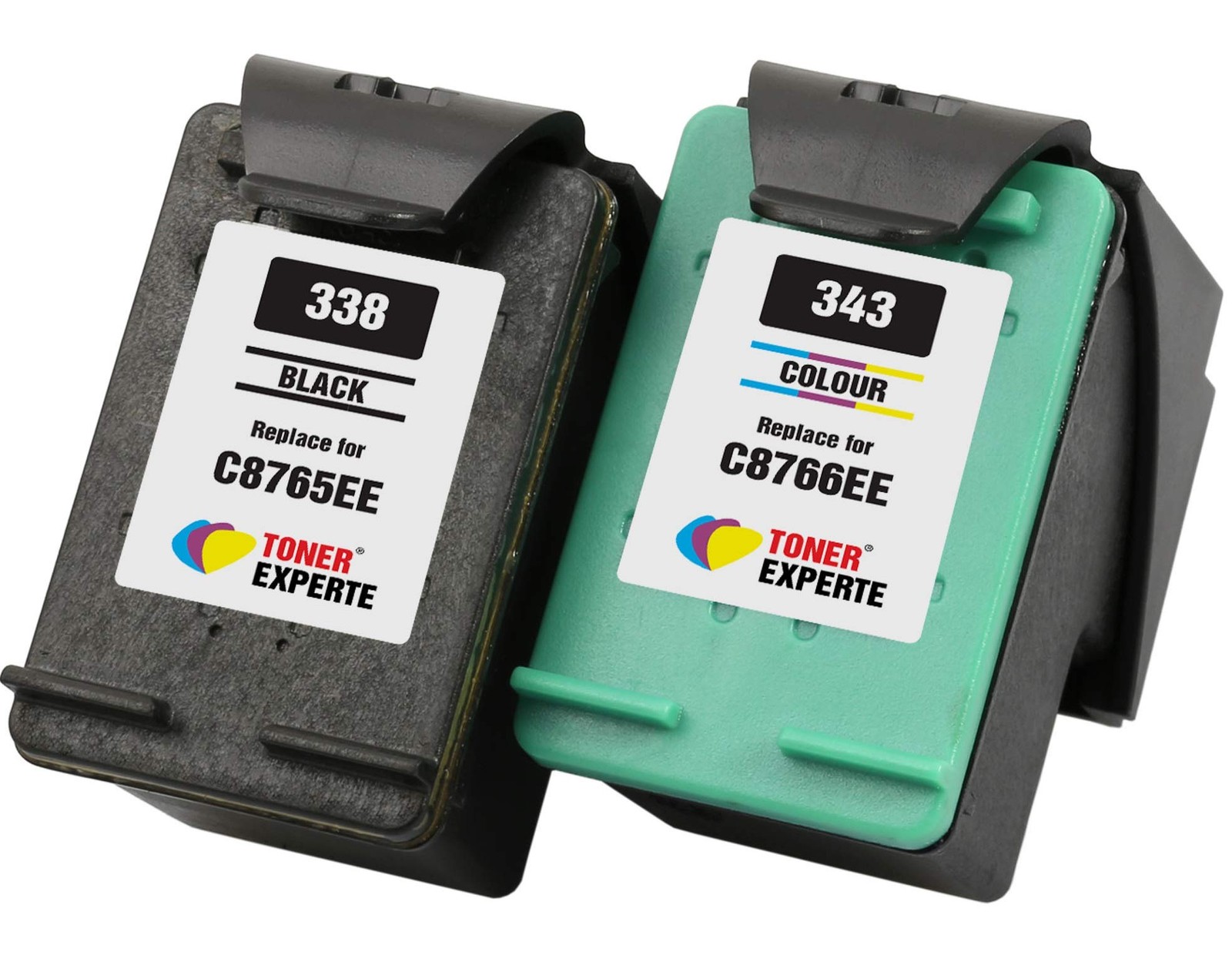 Cartouches d'encre HP 338 et 343 noir et couleur pour imprimante PSC 1610