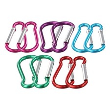 10 Pz Alpinismo Moschettone Corda Clip Gancio Portachiavi Rock Arrampicata