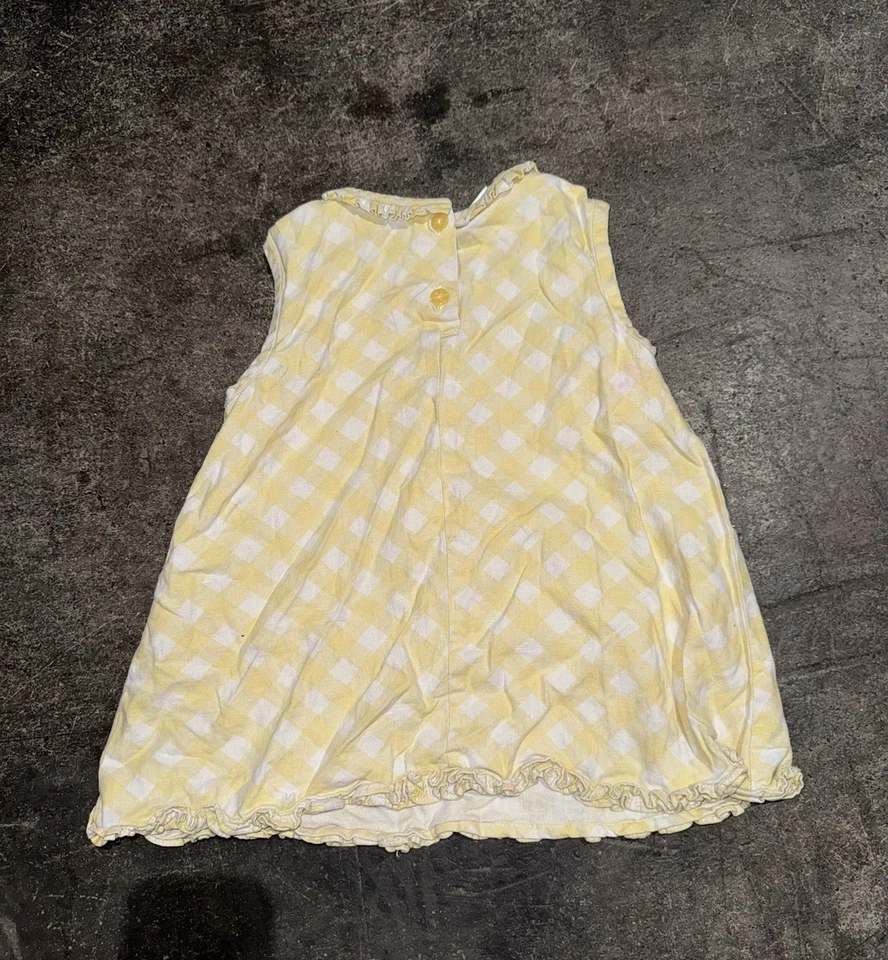 Vintage Disney Winnie The Pooh Y2K Yellow Gingham Ruffled Dress 4T - Image 3 of 4