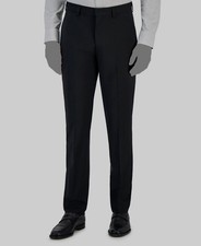 Hugo Boss Men's Black Wool Solid Modern Flat Front Pants Suit Size 38R