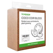 11 Lbs. Organic Compressed Coco Coir Brick Coconut Fiber