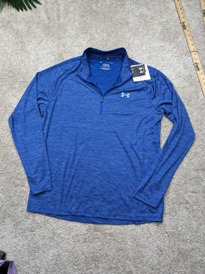 Under Armour The Tech Tee Jacket Mens L Large Blue 1/4 Zip Loose NWT
