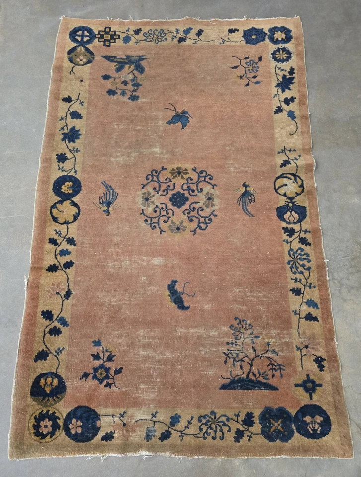 Alfombra antigua china Pekín 4 X 6'8  Foto 3 de 4