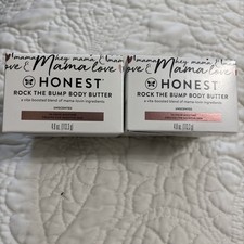 Honest Company Rock The Bump Unscented Body Butter 4 oz. 2 pack