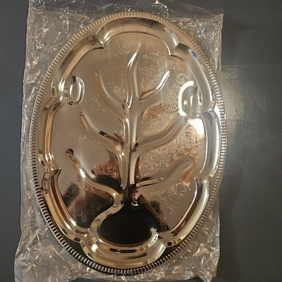 The Beef N Bird Platter Traditional Sheffield Designs Gemco Engraved  Vintage