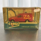 Corgi Toys Die Cast Model Cars Vintage 1991 Ford Escort Van - Royal Mail - 91612