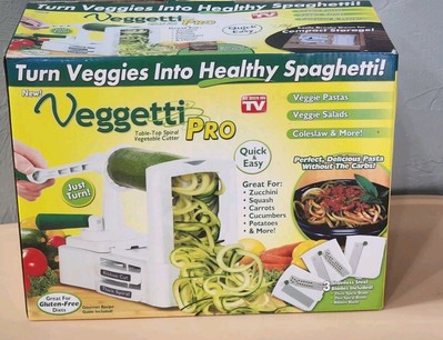 Veggetti Pro Table Top Spiral Vegetable Cutter Open Box