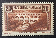 France 1929 Pont du Gard 262c Neuf * MNH  ( Type IIA ) signé Calves