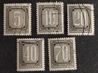 GDR, official stamp A, set No. 1/5, canceled/03