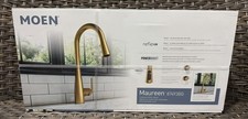 MOEN Maureen 87493BG Brushed Gold 1 Handle High Arc Pulldown Kitchen Faucet NEW 