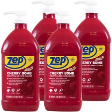 Zep Cherry Bomb Hand Cleaner 48 oz Case of 4 - Volcanic Rock and Emollients