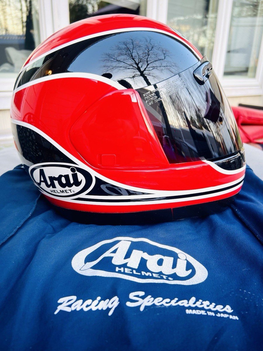 【Arai】✦ヴィンテージフルフェイスRED＆BLACK＆WHITE✨シールド付 Vintage 91' Arai Full Face Helmet/Dark Tinted Visor/Troy Lee