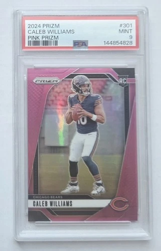 2024 Prizm Caleb Williams RC Pink Rookie #301 Bears PSA 9