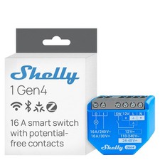 Shelly 1 Gen4 | Wi-Fi, Zigbee & Matter Smart Relay Switch with Dry Contacts,... 