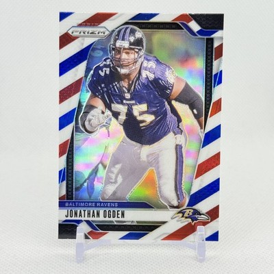 2024 Jonathan Ogden Red White and Blue Prizm #25, OL, Ravens, NFL, HoF