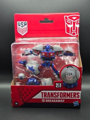 TRANSFORMERS Breakaway USA Soccer 2 in 1 33 Steps Ball Figure   NEW NIP