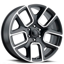 Oem Replica Wheels Fr 76 - Dodge Ram 1500 22x9 Satin Black Machined 4pcs A2
