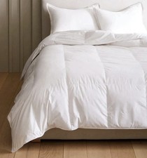 NEW QUINCE LUXE GOOSE DOWN COMFORTER King /Cal King Cotton Lightweight B  330