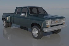 ABS-LIKE RESIN 3D PRINTED 1/25 1975 CHEVROLET C30 CREW CAB DUALLY KIT