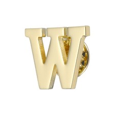Letter Lapel Pins, Initial Alphabet Letter W Collar Pins Letter Brooch Pins