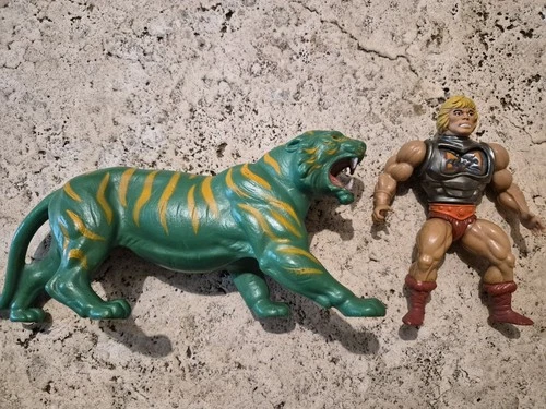 Vintage Masters Of The Universe Battle Armor Heman Battlecat Beater Lot Of 2