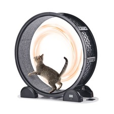 Uimoso Cat Exercise Wheel with Pedometer40.8" Cat Treadmill for Pet Health Black