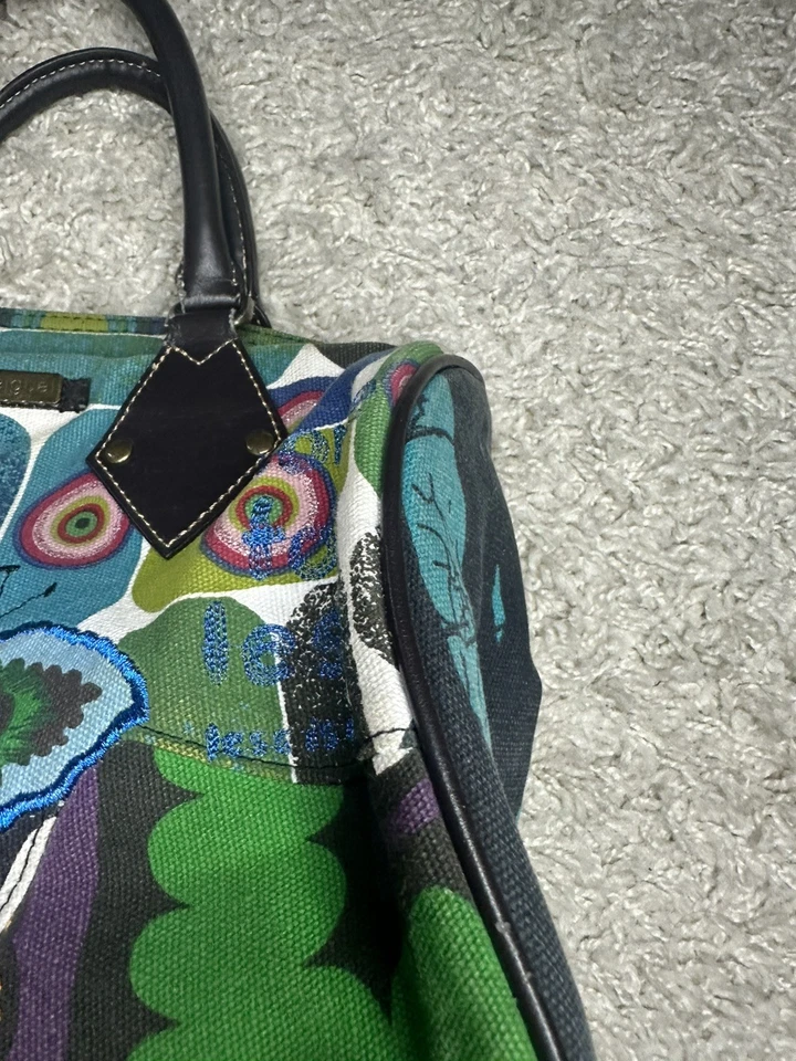 Sac à main Desigual motif floral/papillon format bowling - Photo 3/4