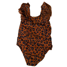Cat  Jack Girls Animal Print One Piece Swimsuit Size 4T Rust  Navy Blue