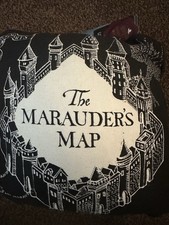 Cuscino Harry Potter Mappa del Predone Cuscino Luminoso al Buio 30x30cm Nuovo con etichette