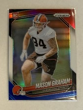 2025 Panini Prizm Football Mason Graham #354 RC Red White & Blue Prizm Cleveland