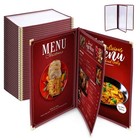 WeChef 30pcs 8.5x14 Menu Cover Trifold 6 View 3 Page Restaurant Cafe Burgundy — photo 1