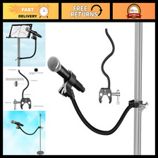 Flexible Gooseneck Microphone Stand with Adjustable Arm  Clamp, 3/8" to 5/8" Ad