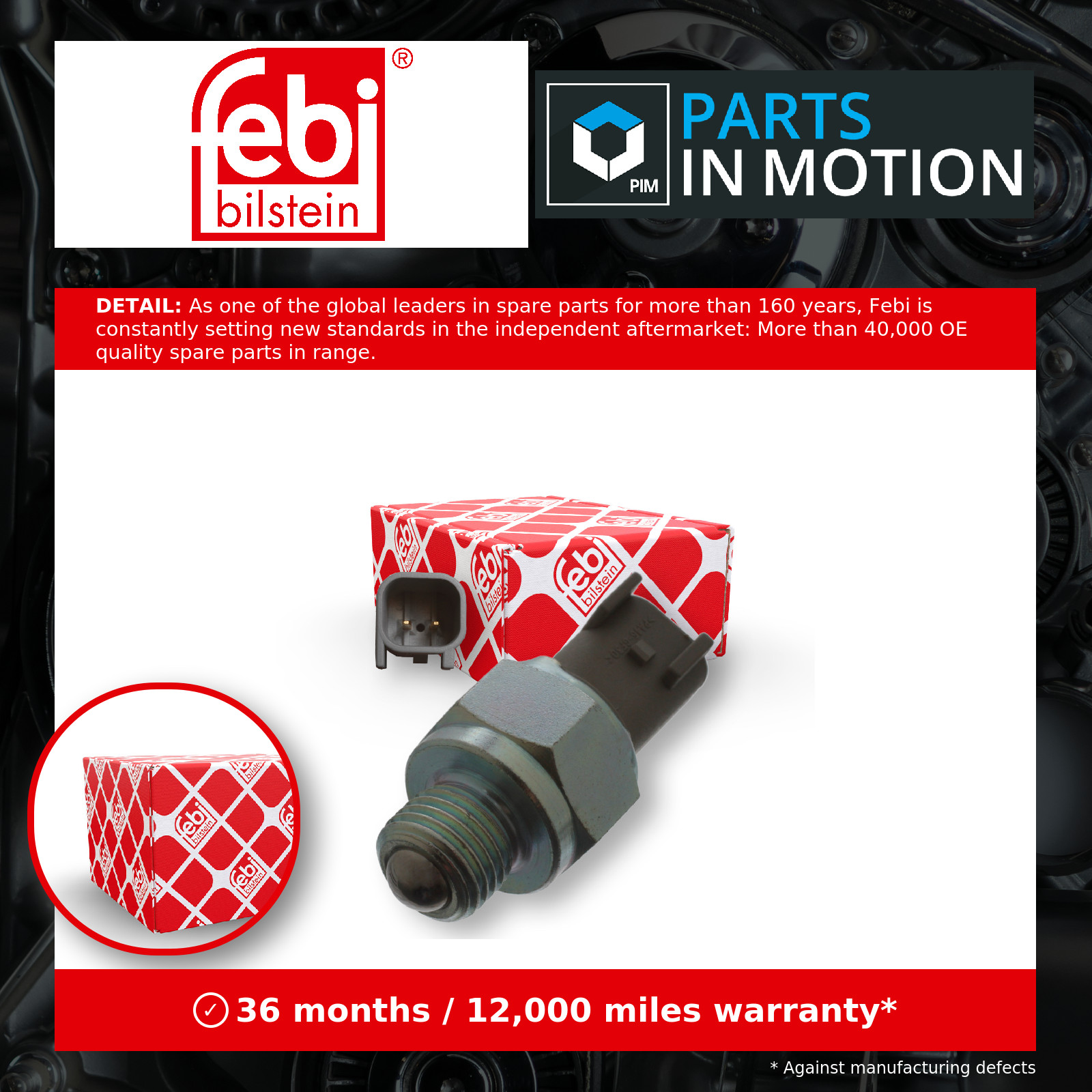febi bilstein 39044 Reverse Light Switch, pack of one - Image 2