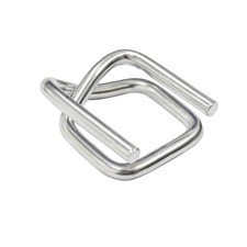 3/4" Heavy Duty Galvanized Wire Buckle for Woven Cord Strapping, 50 Pack Reus...