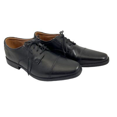 Clarks collection Men\'s 10 wide Tilden caps Black Leather Shoes Clarks Tilden Cap – Petersen main image 3