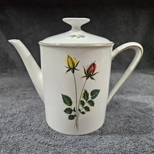 Winterling Bavaria Germany Red & Yellow Rosebud Teapot