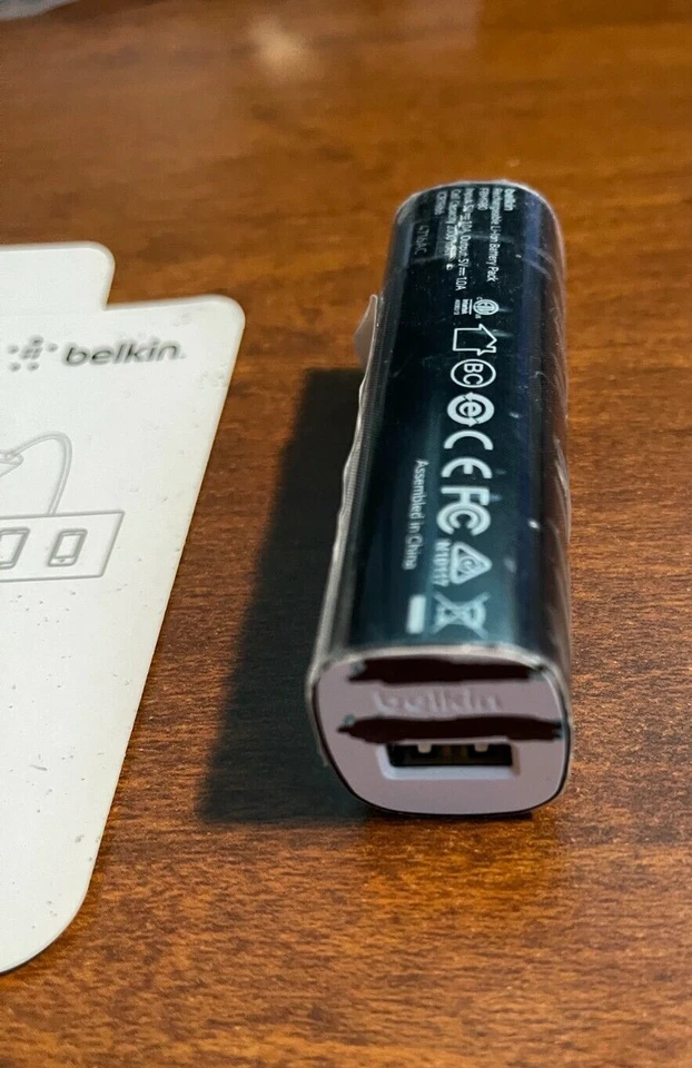 Banco de alimentación portátil Belkin 2000 mAh cargador de batería de respaldo para teléfono inteligente y pestaña Foto 2 de 2