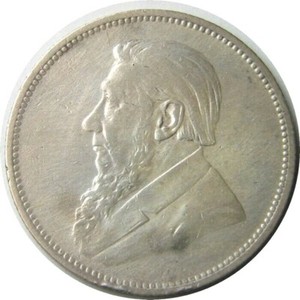elf ZAR South Africa 2 Shillings 1896 Silver   Boer Wars   