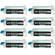 8x Dental Bite Registration Material, Super Fast Set, 50ml Cartridges, PVS VPS