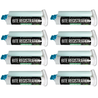 8x Dental Bite Registration Material, Super Fast Set, 50ml Cartridges, PVS VPS