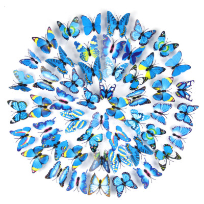 50 stücke 7 CM Simulation 3D Schmetterling Kühlschrankmagnet Wandaufkleber Home