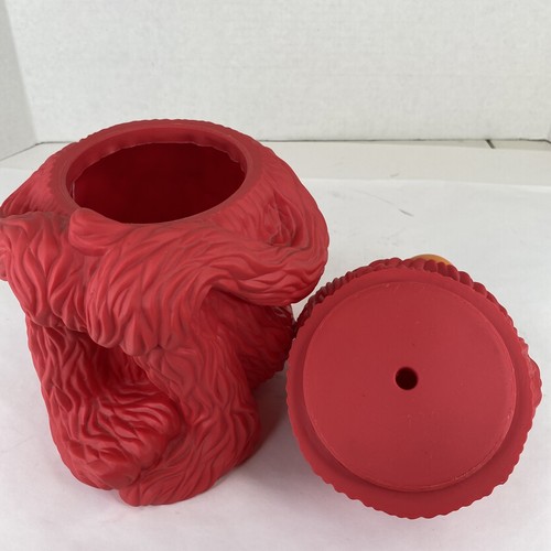 Vintage 1997 Applause Sesame Street Elmo Vinyl 2Pc Cookie Jar Jim Henson HTF - Picture 10 of 15